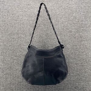 Brighton‎ Shoulder Bag Large Black Ziptop Hobo Pockets Pebble Hobo Braided Strap